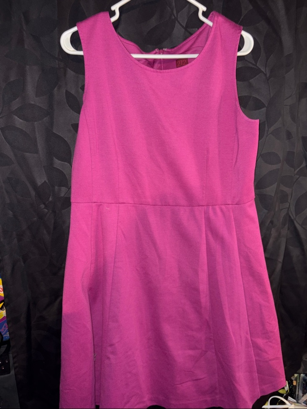 212 Collection Girls' Sleeveless Magenta Party Dress